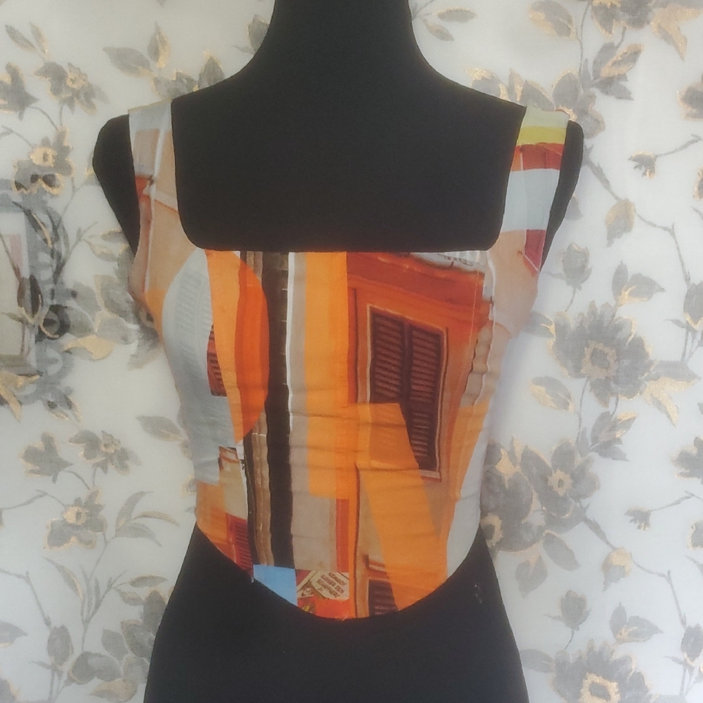 Peppermayo Strolling Sunset Bustier Top - PM Film Graphic